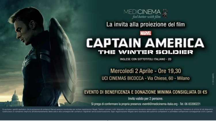 Anteprima Captain America Winter Soldier Roma e Milano
